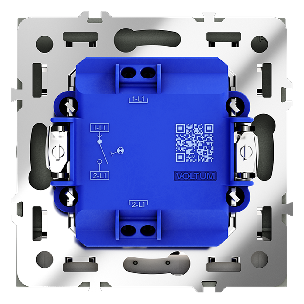 Выключатель одноклавишный встраиваемый Voltum S70 с подсветкой Графит VLS010207 — изображение 3