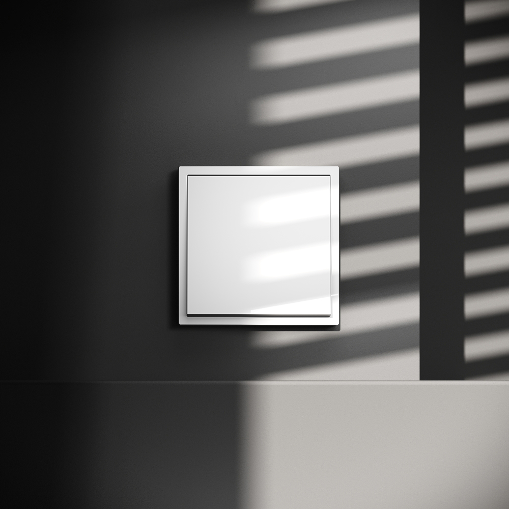 Выключатель одноклавишный встраиваемый проходной Voltum S70 Белый Глянцевый VLS010301 — изображение 4