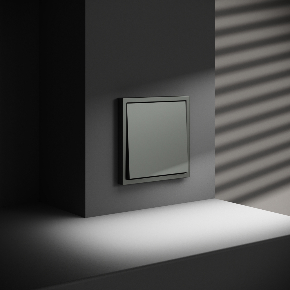 Выключатель одноклавишный встраиваемый проходной Voltum S70 Титан VLS010306 — изображение 4