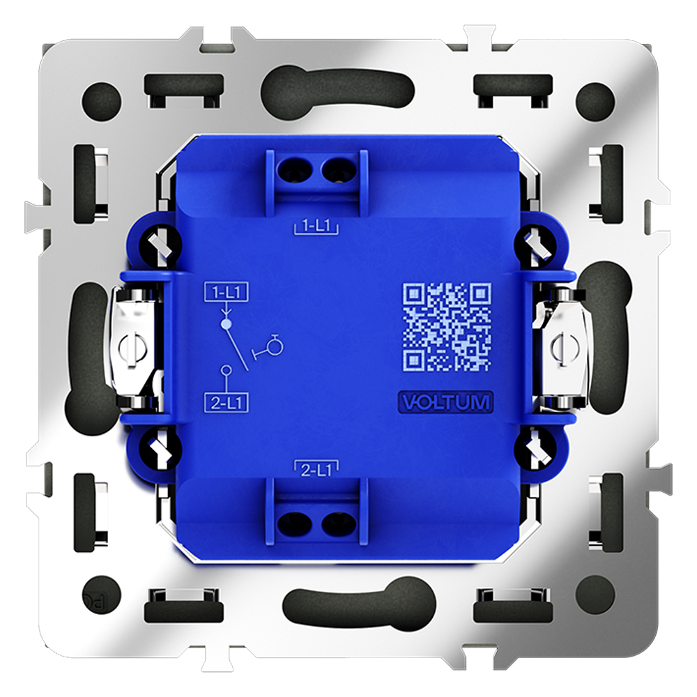 Выключатель одноклавишный встраиваемый с самовозвратом Voltum S70 Титан VLS010606 — изображение 3