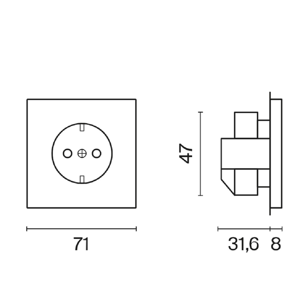 Розетка встраиваемая Voltum S70 с заземлением Soft touch Титан VLS040106 — изображение 6