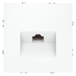 Розетка встраиваемая Ethernet Voltum S70 RJ45 cat.6 Белый матовый VLS060102