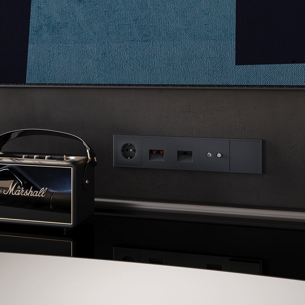 Заглушка Voltum S70 с суппортом Графит VLS080107 — изображение 4